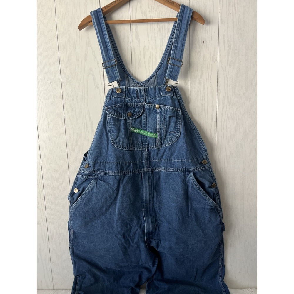 Key Imperial Denim Bib Overalls 42x32 (FITS 40x30) Blue Workwear Carpenter